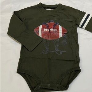 “Bundle 10/$14” oshkosh 24m Long Sleeve Football Graphic toddler boy bodysuit